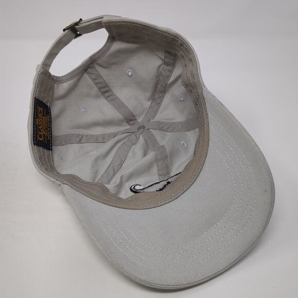 Mustache Juanito Bandito Slideback Hat Gray One Size Embroidered Yupoong - Picture 7 of 9